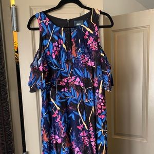 Spring/summer dress with off the shoulder ruffles